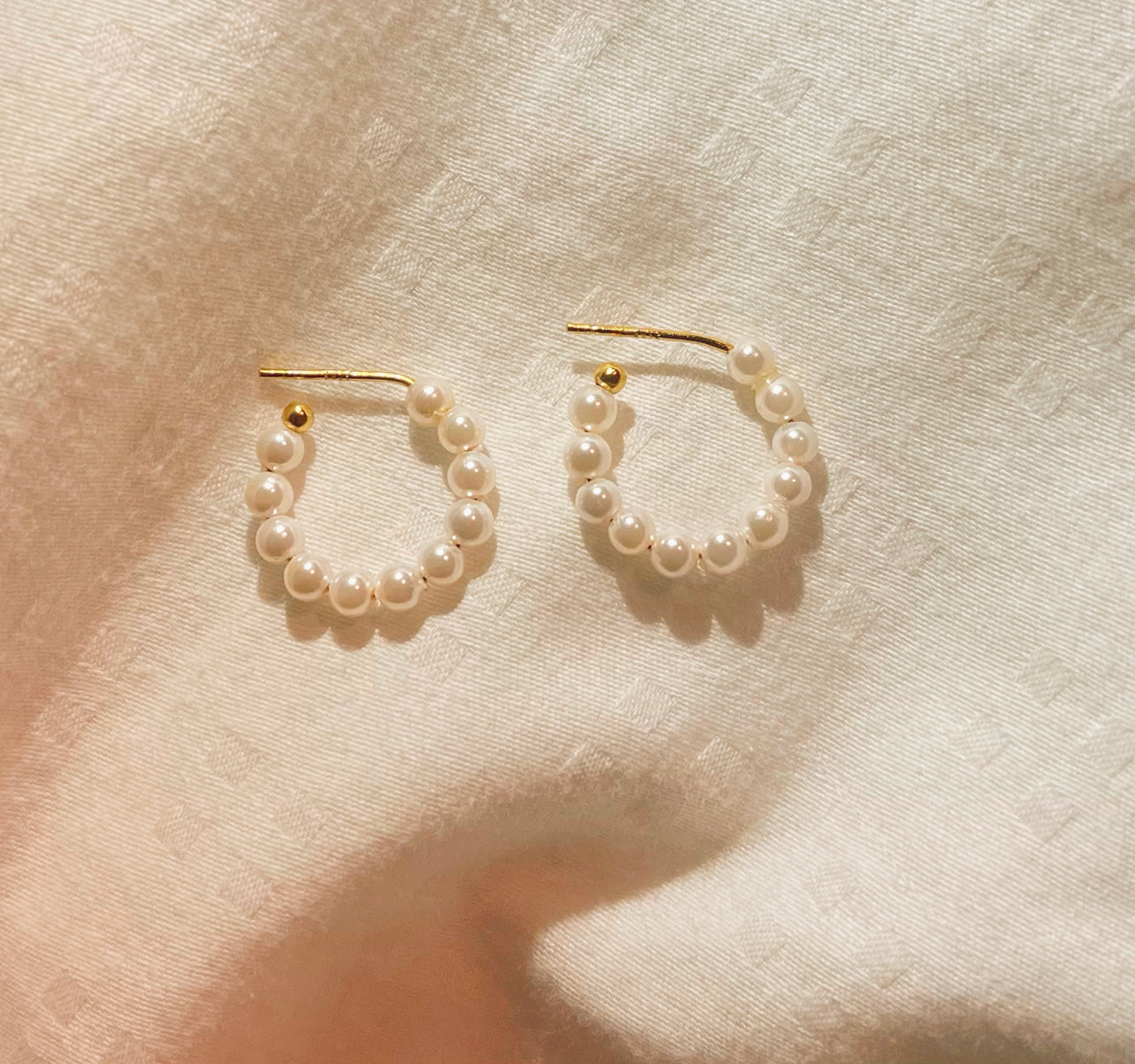 Pearl Hoop Earrings