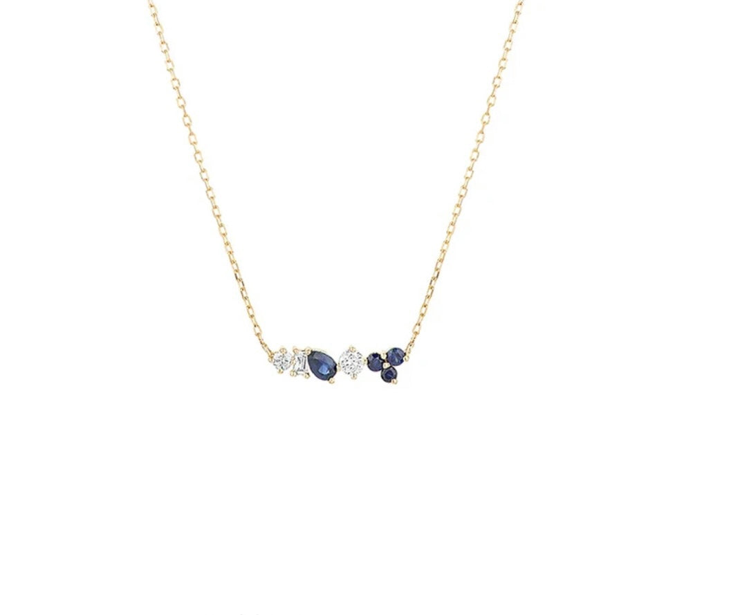 Blue Stone Necklace Set